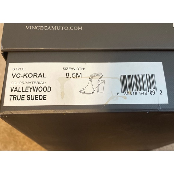 Vince Camuto VC-Koral Valleywood True Suede Open Toe Heeled Bootie NO BOX - Picture 6 of 7